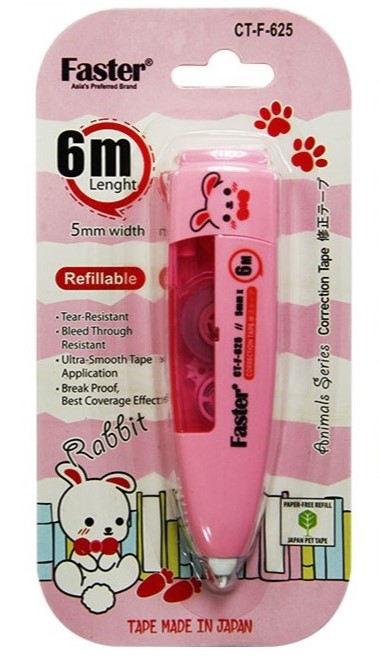 FASTER – Animal Series Correction Tape Refillable (CT-F-625)